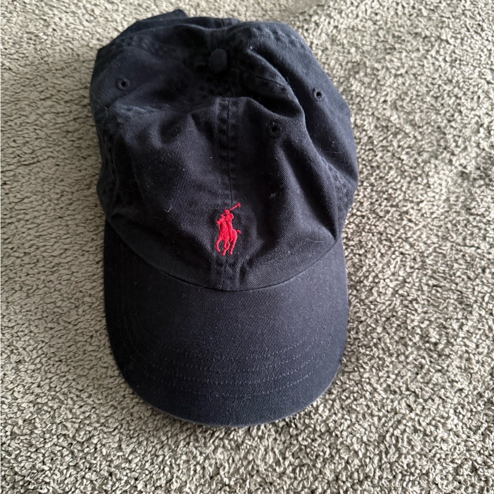 Ralph Lauren Navy Cap with Red Embroidery
